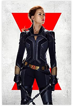 Black Widow Natasha Romanoff Scarlett Johansson Movie Cover 66 Leinwand-Poster, Wandkunst, Deko, Gemälde für Wohnzimmer, Schlafzimmer, Dekoration, ungerahmt: 30 x 45 cm
