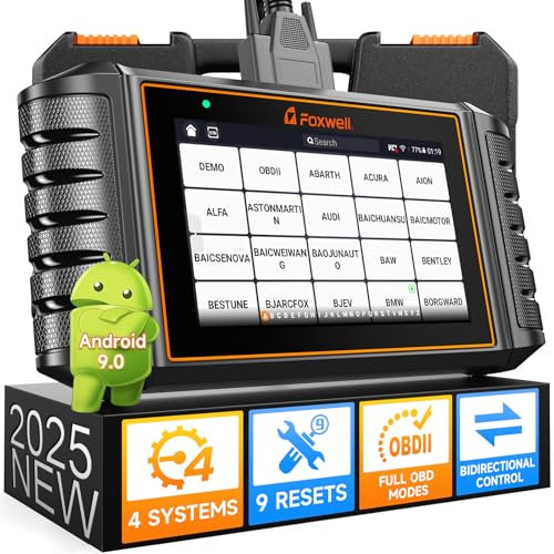 FOXWELL NT716 OBD2 Scanner ABS SRS Transmission Engine Code Reader, Bleeding Scan Tool with Oil Light EPB Reset SAS Throttle Relearn TPMS, Android 9.0 WiFi Free Update, Diagnostic for Car, Car