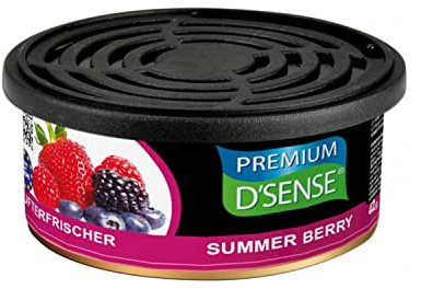 h2i Premium Duftdose | summer berry | 2 Stück | Auto Lufterfrischer und Duftspender für Camping, Büro & Zuhause | 60 Tage frischer Duft mit Mengenregulierung | passt in Getränkehalter | h2i Sticker