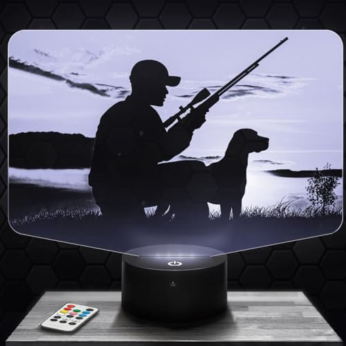 Lampephoto.fr Nachttischlampe - Touch-Nachtlicht Jagd 3D-LED-Lampe Illusion, Geschenkidee Weihnachten Geburtstag Junge und Mädchen Nachttischlampe Kinder- oder Erwachsenenzimmer