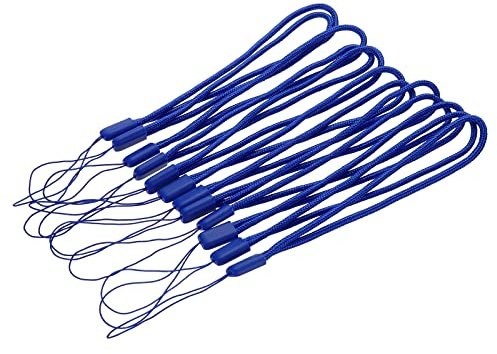 sourcing map Paket von 20 Nylon Schlüsselbänder 18cm Weich Handgelenk Riemen Dunkelblau