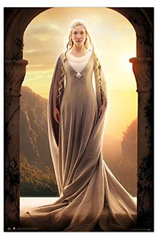 Grupo Erik Poster The Hobbit Galadriel Kunstdruck - Deko Wohnzimmer oder Deko Schlafzimmer - Deko Zimmer - Größe 61 x 91 - Offizieller The Hobbit Fanartikel