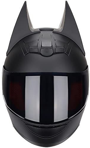 Motorradhelm mit ECE Genehmigt Herren, Fullface Helm Anti Fog Doppelvisier Motorrad Klapphelm Geschlossenen Motorradhelm Cat Ears für Damen 54~62CM