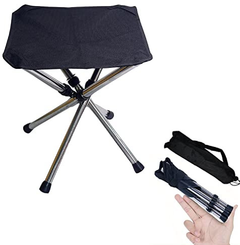Siège de Pêche Léger Pliant, Tabouret Pliant Chaise Pliante D'extérieur, Tabouret de Barbecue Léger, Tabouret Pliable de Camping, Tabouret Pliant en Toile, Petit Pliant Camping, Pliant Petit Siège