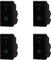 4 Pezzi Interruttore Bipolare 0-1, Compatibile Con Bticino Axolute (Nero)