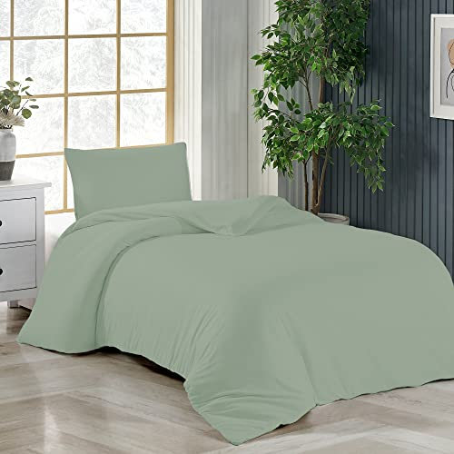 Livessa Bettwäsche 140x200 2teilig Baumwolle - Bettwäsche mit Reißverschluss: Bettbezug 140x200 cm + Kissenbezug 80x80 cm, Oeko-Tex Zertifiziert, aus%100 Baumwolle Jersey (140 g/qm), atmungsaktiv