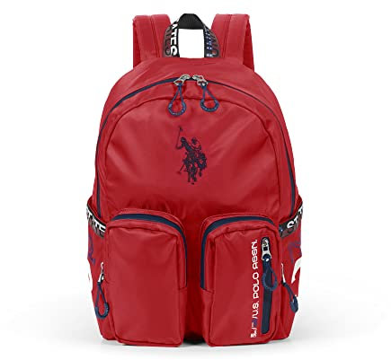 U.S.POLO ASSN. - Rucksack aus Nylon, rot (29 X 14.5 X 39 cm)