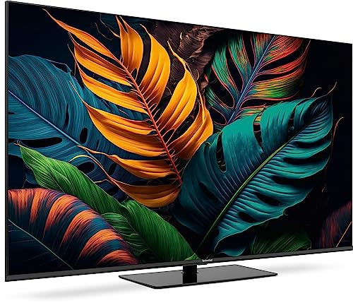 TechniSat TECHNIVISION UHD55A - 138,8 cm (55 Zoll) LED Fernseher (4K Ultra HD Smart TV, Triple Tuner, PVR Aufnahmefunktion, CI+, 3X HDMI, drehbarer Mittelfuß), Modell 2023