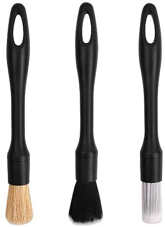 Anseom 3 Pcs Pinceau Nettoyage Voiture Brosses de Nettoyage Automobil Brosse Nettoyage Voiture pour Voiture Moto Roues de Nettoyage Automobile,Intérieur, Extérieur, Bouches d'Aération