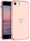 GUAGUA für iPhone SE 2022 Hülle, iPhone SE 2020 Hülle, iPhone 8/iPhone 7 Handyhülle, Cute Herz Muster Galvanisierte Kameraschutz Weich TPU Schutzhülle Dünn Case für iPhone SE 2022 (4,7'') Rosa