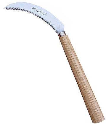 kyaoayo Sichelmesser,Sichel Mit Gezackter Klinge,Edelstahl, 6,5 Zoll, KamelienholzgriffläNge 8,27 Zoll,Geeignet FüR Baum- Und Strauchschnitt, Rasen- Und Beetpflege,Sowie Unkrautbeseitigung Im Garten.