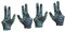 Sosoport 2 Stück 3 Elastische Billardhandschuhe Racquetball-handschuh Linker Billardhandschuh Fäustlinge Stricken Herren Handschuhe Snooker-handschuh Mann Snooker-Queue Hohe Elastizität