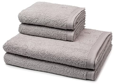 Möve - Superwuschel - 2 X Handtuch 2 X Duschtuch - im Set - Baumwolle (4er Set Cashmere)