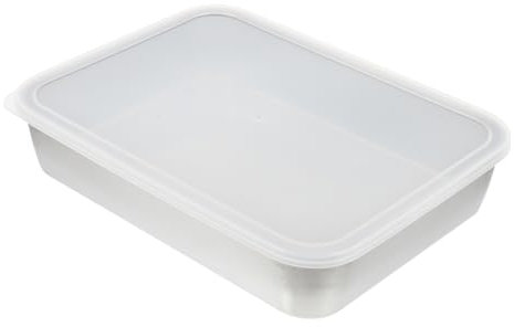 VINTORKY Teglia da Forno in Acciaio Resistente Piastra per Barbecue Antiruggine Vassoio per Cibo Piatto per Alimenti Utensili da Cucina per Conservare Dolci e Dessert Freschi