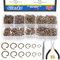 Glarks 1403Pcs 10mm 5mm 4mm 7mm 8mm Open Jump Rings Kit, Iron Round Ring Connectors Nickel Free Bronze O Rings for Jewelry Making Connectors and Necklace Repair