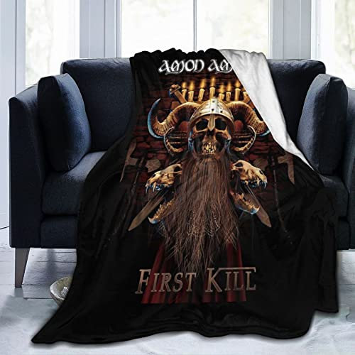 Amon Amarth Fleece-Überwurfdecke für Bett, Sofa, Couch, Reisen, Camping, Warmer und Leichter, Flauschiger Plüsch-Überwurf für alle Jahreszeiten