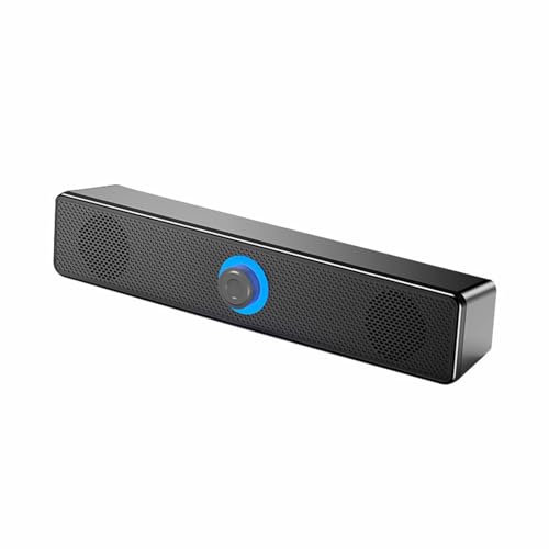 ulafbwur Small Speakers Bluetooth Wireless 5.0 Universal Stereo Surround Wired Computer Soundbar Subwoofer for PC Soundbar Bluetooth Speakers Wireless
