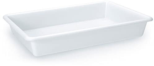 Tradineur - Pack de 6 bandejas frigoríficas de Almacenamiento, plástico, Reutilizables, Servir Comida, Aperitivos, Fabricado en España - 2,5 litros - 30,5 x 23 x 5,5 cm – Blanco