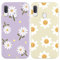Yoedge 2 Pack Cute Smile Print Suitable for Samsung Galaxy S8 5.8 Inch Phone Case, Daisy Pattern Aesthetic Shell Soft Silicone TPU Shock-Absorbing Cover, Suitable for Women and Girls