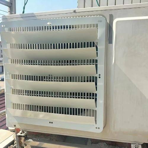Déflecteur de climatiseur de Couverture d'unité ca extérieure,Déflecteur de volet de Sortie d'air en Acier Inoxydable Pare-Vent Anti-soufflage Direct,Grilles Defender du condensateur du compresseur