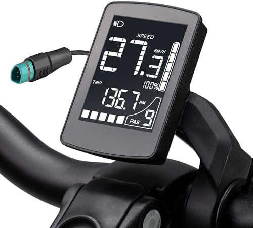 BAFANG 5 Pin Male Ebike Display für Bafang CAN Protokoll Motoren, Ebike Tachometer Fahrrad Computer mit 0-9 PAS, DZ47 (M620, M600, M560, M510, M420 Mittelmotoren), 24V-48V