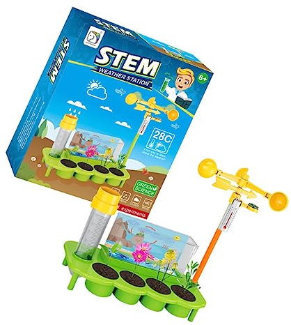 LALADEFIEE 1 Set Piantare Giocattoli Per Bambini Giocattolo Per Bambini Divertente Bambino Giocattolo Giardinaggio Monitoraggio Meteorologico Giocattolo Stazione Meteo Giocattolo