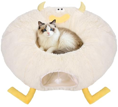 Letto a tunnel per gatti (bianco)