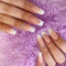 24pcs Medium Coffin Press on Nails French Tip False Nails White Edge Fake Nails Nude Pink Ombre Rhinestone Stick on Nails Removable Glue-on Acrylic Nail Tips Spring Summer Accessories for Women