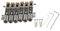RuiJOTWAT 6-Saiter Sattel Headless Gitarrenbrücke für Headless Gitarrenzubehör Silber