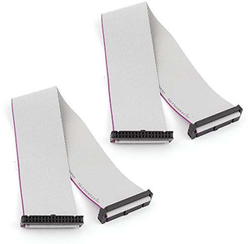 TA-VIGOR 2pcs FC34P IDC 34-Pin Flat Ribbon Cable 30cm, 28AWG Extension Cable, Female Connector, 300V for Desktop, Laptop & External Hard Drive Enclosure