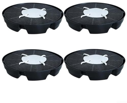 4 Stück automatische Bewässerung Pflanzschalen, für Innen- und Außenbereich, Gartenarbeit mit effektivem Drainage-Design (A)