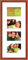 nielsen Bilderrahmen mit Passepartout, 25 x 60 cm, Holz, Kirsche, Collage mit 4 Bildern zum Aufhängen im Hoch- & Querformat, Echtglas, Essential