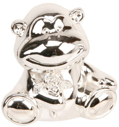 Emporium Spardose Gorilla und Rose, versilbert