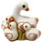 THUN® - Oca Bianca con Anatroccoli - Statuine Presepe Classico - Ceramica - I Classici