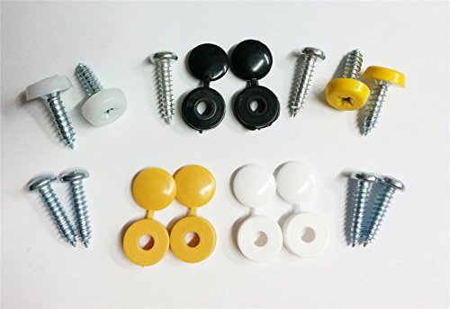 Cherished Registration Number plate Fixing screws and caps Replacement New Set