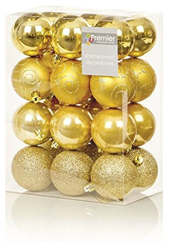 Christbaumkugeln, Mehrfarbig, 24 Stück