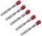 Porta Inserti Magnetico per Avvitatore, Akozon 5pz PH2 65mm Inserto per Cartongesso Acciaio S2 Professionale 1/4 di Pollice Punte per Cacciavite a Croce Esagonale per Trapano Elettrico (Rosso)