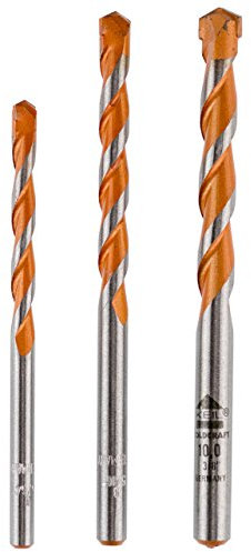KEIL Universalbohrer GOLDCRAFT, 3-teilig Schlagbohrersortiment 6-8-10 mm