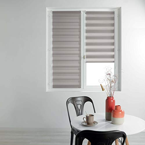 Douceur d'interieur Day and Night Rollo Daynight, Taupe, 90 x 180 cm