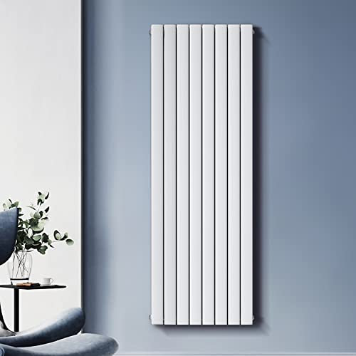 ELEGANT Paneelheizkörper Vertikal 1800 x 616 mm Doppellagig Weiß Mittelanschluss Badheizkörper Heizkoerper Vertikal Design Flach Heizkörper