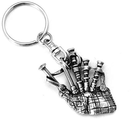 Pewter Keychains Hochwertig Hartzinn Schottland Schottisch Dudelsack Schlüsselanhänger mit Geschenkbeutel