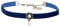 Alpenflüstern Trachten-Samt-Kropfband Helena - nostalgische Trachtenkette enganliegend, Kropfkette elastisch, Damen-Trachtenschmuck, Samtkropfband schmal blau DHK266