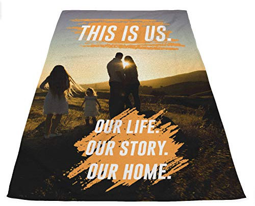 PICANOVA – Strandtuch XXL – Handtuch mit Druck – Blickfang-Strandtuch Aus Hautfreundlichem Frottee – 200x150cm – Kollektion Quote Designs – This is Us