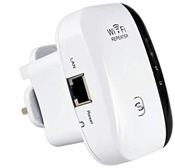 Vonluxeshop WiFi Extender Booster,Range Extender, 300Mbps Superboost Speed Wireless WiFi Repeater for Home Network (EU)