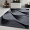 Carpetsale24 Teppich Wohnzimmer Moderne Abstrakt Wellen Design Schwarz-Grau 120 x 170 cm - Kurzflor Schlafzimmer Pflegeleicht Und Extra Weich - Flauschiger Waschbar Esszimmer Küche