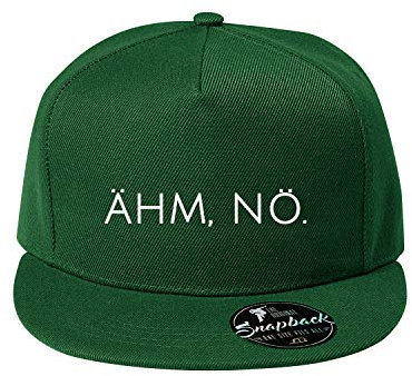 OwnDesigner Ähm Nö Unisex Classic Cap Mit Geradem Schirm, Einheitsgröße für Männer Und Frauen (464 Grün)