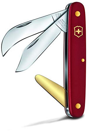 Victorinox, Coltello da innesto e potatura 3, Professionale, per Vivai e Giardinieri, Svizzero, Rosso, Lama, ricurva