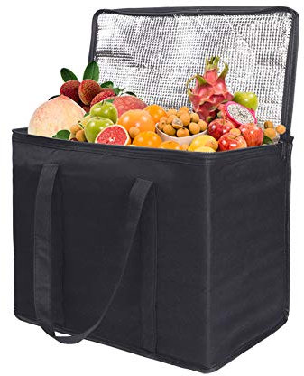 30l kühltasche Wiederverwendbare groß kuhltasche verbesserte Version der doppelreißverschlussisolierung thermotasche faltbar isoliertasche (1Stk)