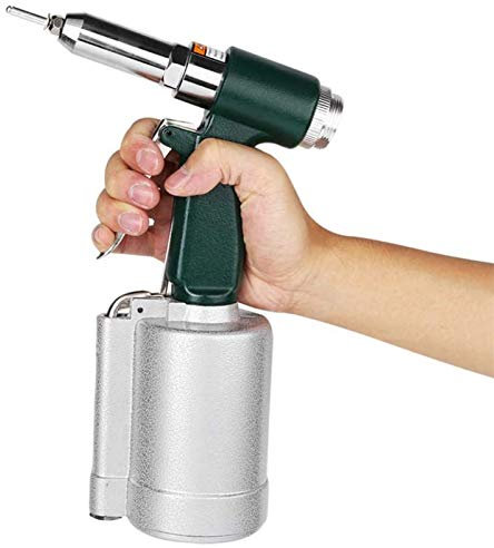 Air Hydraulic Pop Rivet Gun Set, Industrial Use Heavy Duty Power Pneumatic Riveter Kit Compressed 2.4-4.8mm Replacement Stored in Case