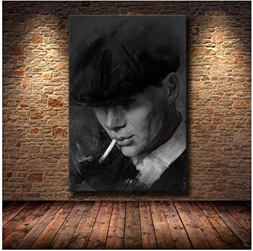 HHLSS Wandkunst 50x70cm ohne Rahmen Peaky Blinders Cillian Murphy Gemälde auf Plakaten und Drucken Leinwand Wandkunst Bilder für Wohnzimmer Home Decor